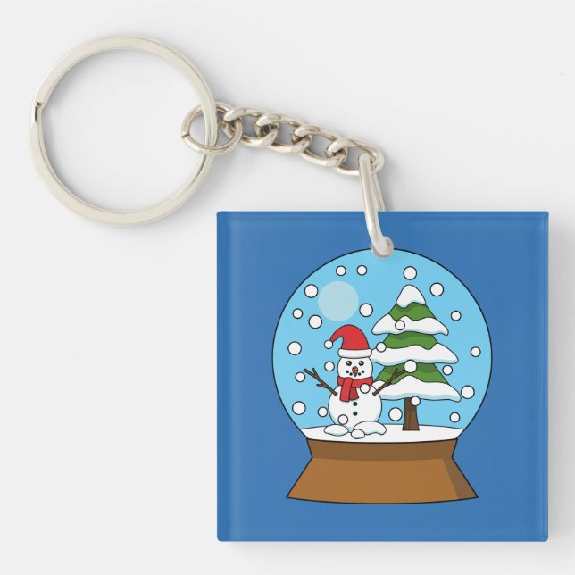 Globe de neige avec Snowman et Pine Tree (Devant)