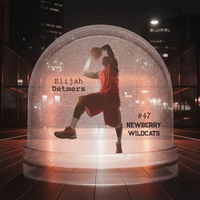 Globe Des Neiges Du Joueur De Basket Personnalisé (Personalized Basketball Player Snow Globe)