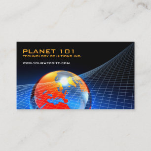Globe Grid Business Card