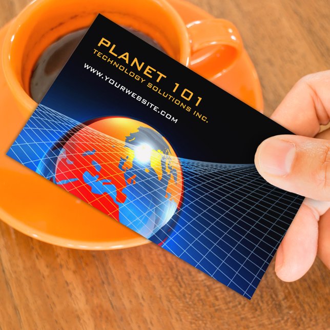 Globe Grid Business Card (Creator Uploaded)