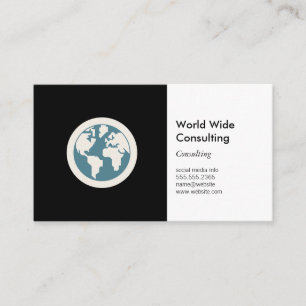 Globe Icon   Business Consulting Card