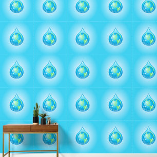 Globe in Waterdrop Wallpaper
