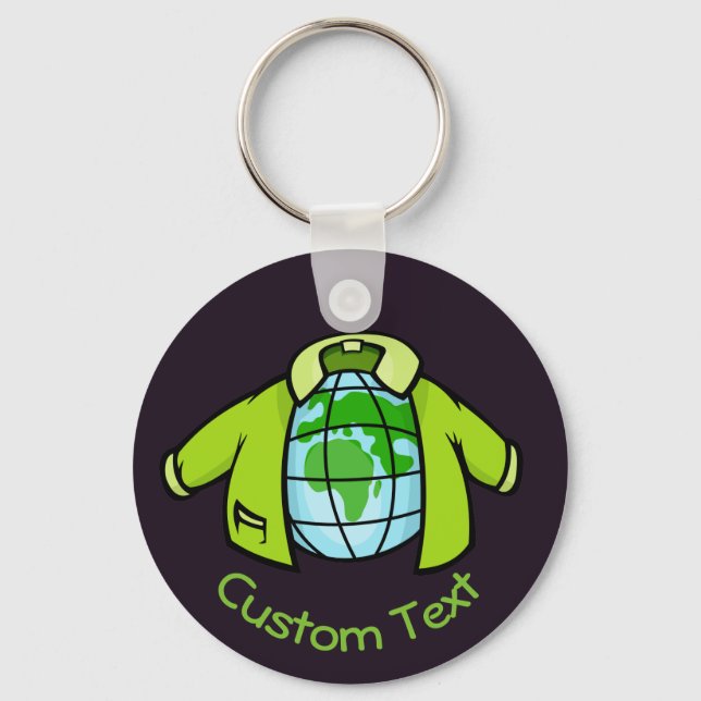 Globe Jacket Keychain (Front)