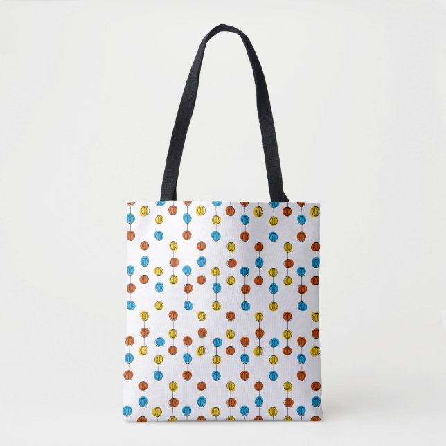 Globe Lines all over tote yellow back Bag (Front)