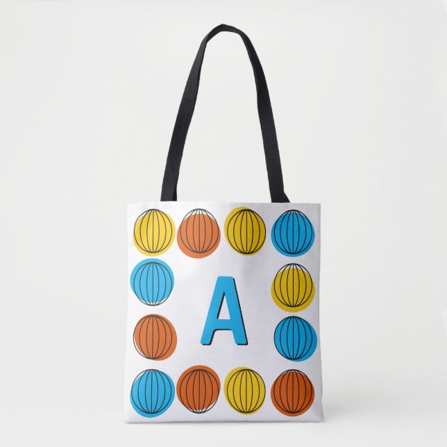 Globe Monogram all over tote globe back Bag (Front)