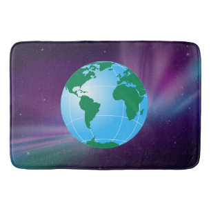 GLOBE OF EARTH BATH MAT