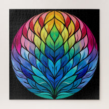 Globe of Rainbow Colors Jigsaw Puzzle
