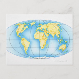 Globe of the World Postcard