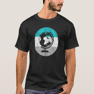 Globe Retro Geography For Men Women Boys Girls T-Shirt