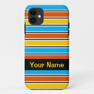 Globe Stripe Classic 'Name' iPhone case