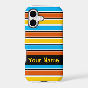 Globe Stripe Classic 'Name' iPhone case