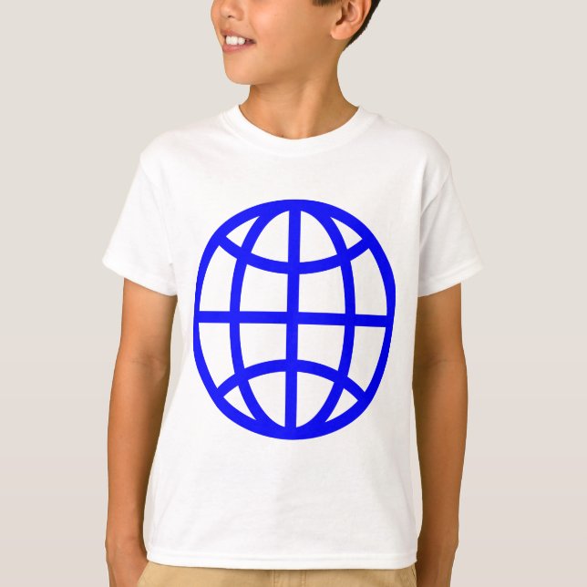 Globe Symbol - Blue T-Shirt (Front)