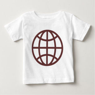 Globe Symbol - Dark Brown Baby T-Shirt