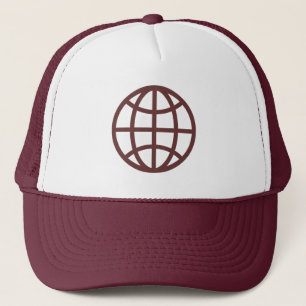 Globe Symbol - Dark Brown Trucker Hat