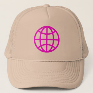 Globe Symbol - Magenta Trucker Hat