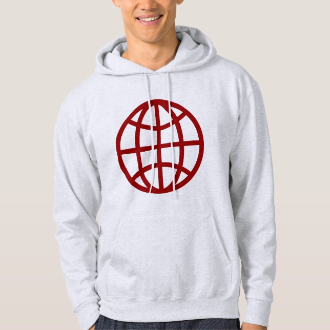 Globe Symbol - Ruby Red Hoodie (Front)