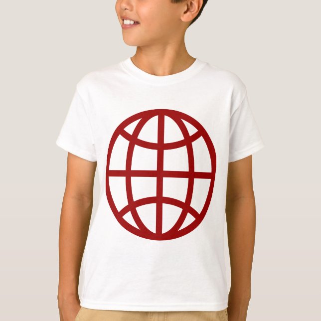 Globe Symbol - Ruby Red T-Shirt (Front)