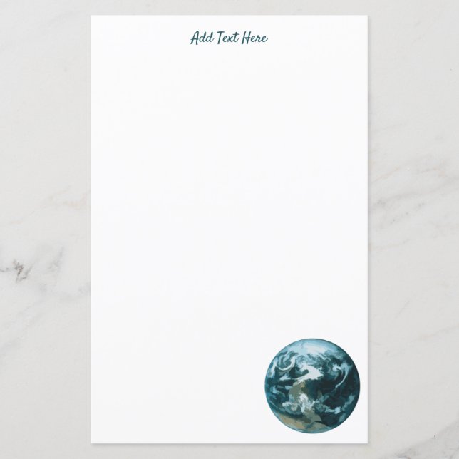 Globe terrestre feuille de papier (Devant)