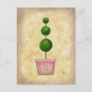 Globe Topiary postcard