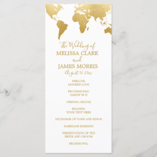Globetrotter Glam Wedding Ceremony Program