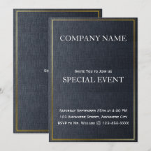 Gloden Frame Corporate Party Invitation Card
