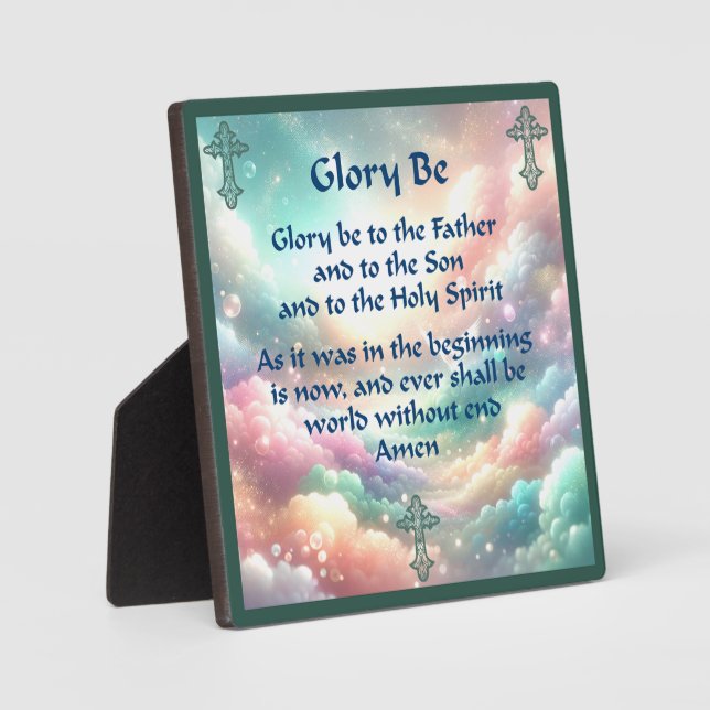 Gloire à la prière sur une plaque (Recto)