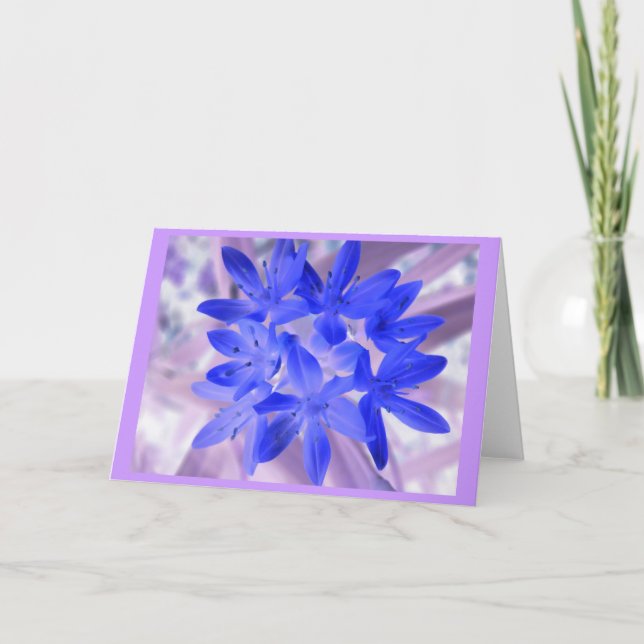 Gloire De La Carte De Voeux Bleue Chocking Neige (Devant)
