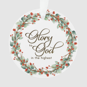 Gloire de la couronne de Noël à Dieu Bible Verset