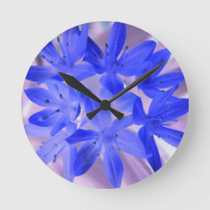 Gloire de la neige Choquant Mur Bleu Horloge