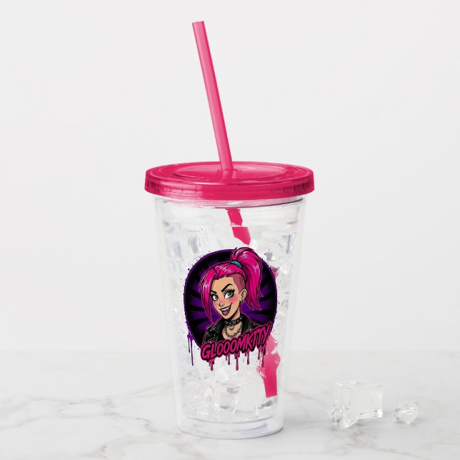 Gloomkitty Acrylic Tumbler (Front Ice)