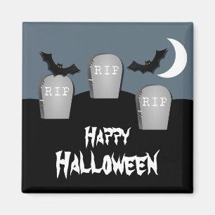 Gloomy Graveyard Halloween Magnet
