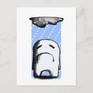 Gloomy With a Chance of Rain Postcard
