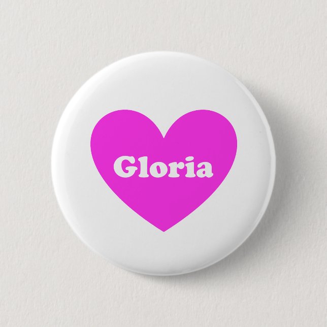 Gloria 2 Inch Round Button (Front)