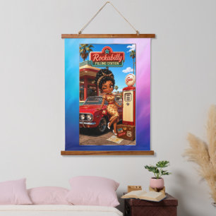 Gloria Chibi Rockabilly Dawn Tapestry