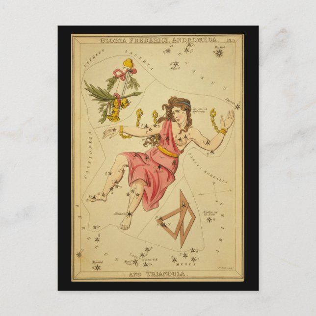 Gloria Frederici, Andromeda and Triangula Postcard (Front)