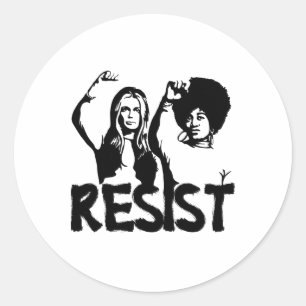 Gloria Steinem And Dorothy Pitman Hughes Resist  Classic Round Sticker