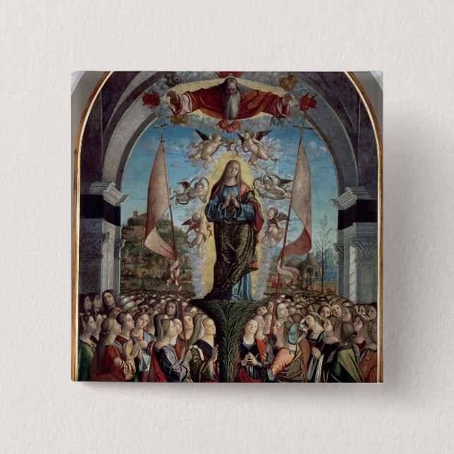 Glorification of St. Ursula and her Companions 2 Inch Square Button (Front)