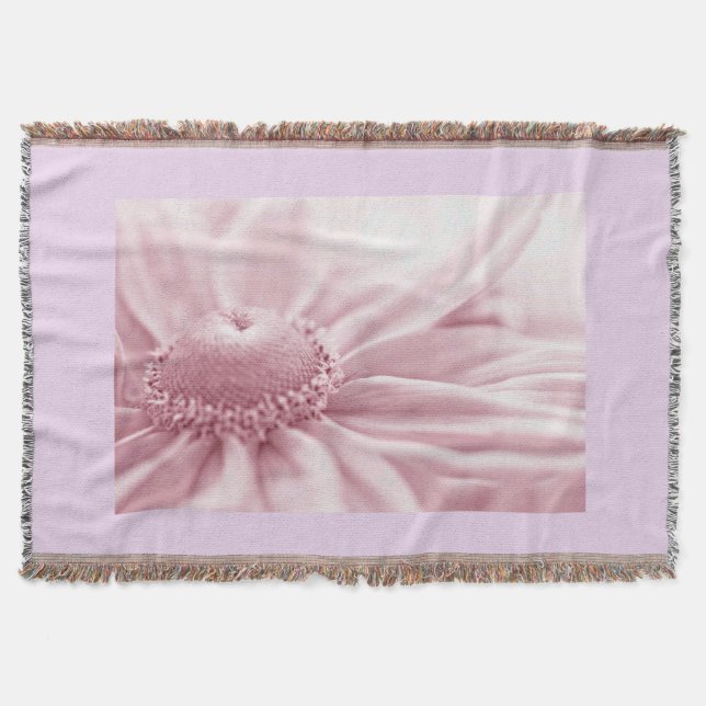 Gloriosa Daisy Macro Throw Blanket (Front)