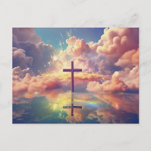 Glorious Christian Cross Greeting Card (Front)