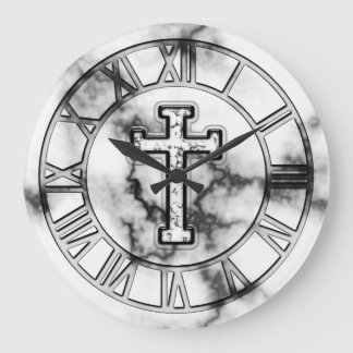 Glorious Cross Large Clock