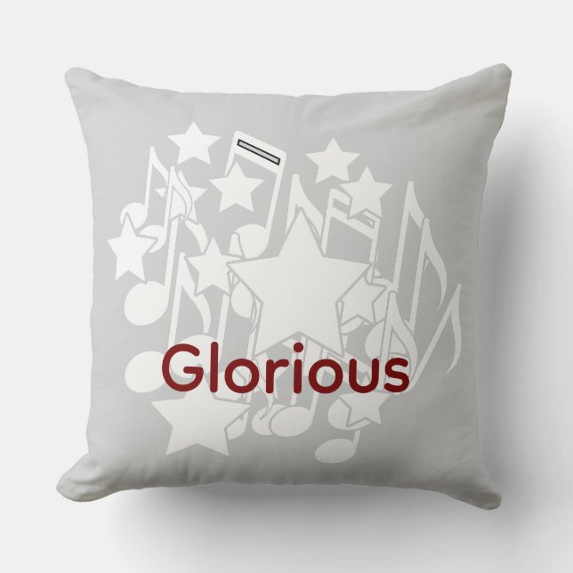 Glorious Embellished  Throw Pillow (Front)