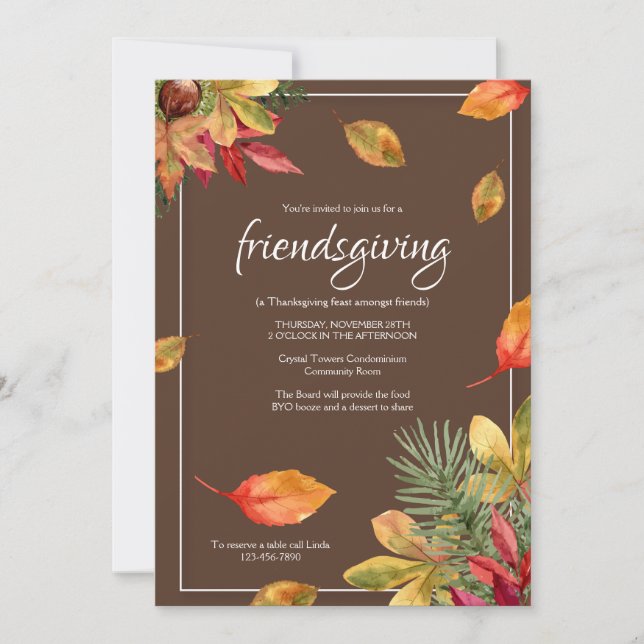 Glorious Fall Invitation (Front)
