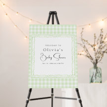 Glorious Gingham Baby Shower Welcome