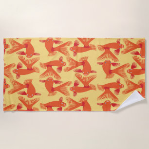 “Glorious Goldfish” Beach Towel