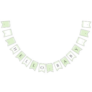 Glorious Green Gingham Bunting Flags