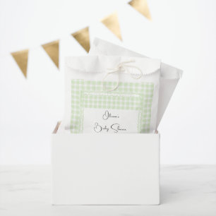 Glorious Green Gingham Favour Bag