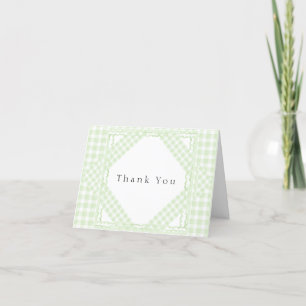 Glorious Green Gingham ThanK You