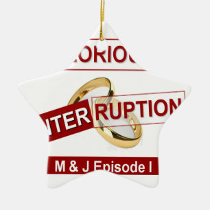 Glorious Interruption: A Golden Beginning Ceramic Ornament