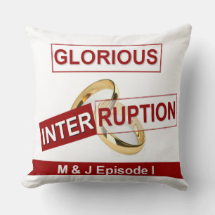 Glorious Interruption: A Golden Beginning Throw Pillow