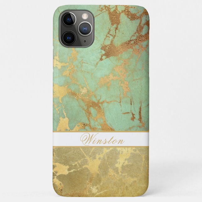 GLORIOUS MARBLE LOOK, EDITABLE MONOGRAM Case-Mate iPhone CASE (Back)